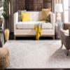 SAFAVIEH Area Rug 8x10 - Madison Collection - Large - Ivory & Silver, Glam Ogee Trellis Distressed Design, Non-Shedding & Easy Cleaning, Ideal for Living Room, Bedroom, Office, Dining Space (MAD604B) view 4