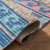 SAFAVIEH Saffron Collection 8' x 10' Blue / Taupe SFN107M Handmade Moroccan Boho Tassel Wool Area Rug view 4
