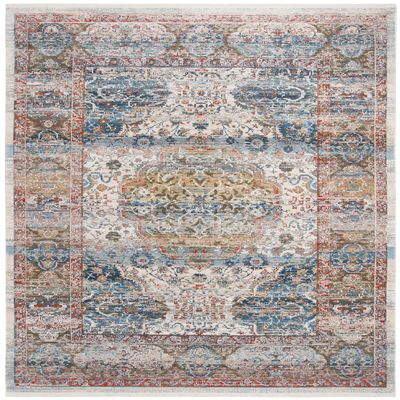 SAFAVIEH Area Rug 8x10 - Vintage Persian Collection - Large - Beige & Blue, Traditional Oriental Distressed Design, Non-Shedding & Easy Cleaning, Ideal for Living Room, Bedroom, Dining Space (VTP483B)