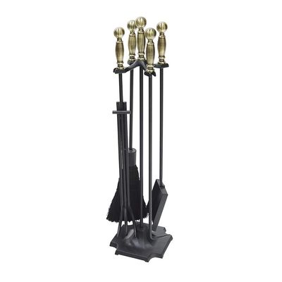 Minuteman International Carlisle Fireplace Tool Set, Antique Brass