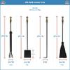 Minuteman International Carlisle Fireplace Tool Set, Antique Brass view 3