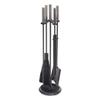 Minuteman International Bedford Fireplace Tool Set, Chrome and Black view 1