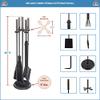 Minuteman International Bedford Fireplace Tool Set, Chrome and Black view 2