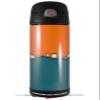 Skin Decal Wrap for Thermos Funtainer 16oz Bottle Ripped Colors Orange Seafoam Green (BOTTLE NOT INCLUDED) by WraptorSkinz view 1