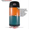 Skin Decal Wrap for Thermos Funtainer 16oz Bottle Ripped Colors Orange Seafoam Green (BOTTLE NOT INCLUDED) by WraptorSkinz view 2