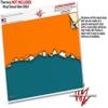 Skin Decal Wrap for Thermos Funtainer 16oz Bottle Ripped Colors Orange Seafoam Green (BOTTLE NOT INCLUDED) by WraptorSkinz view 3