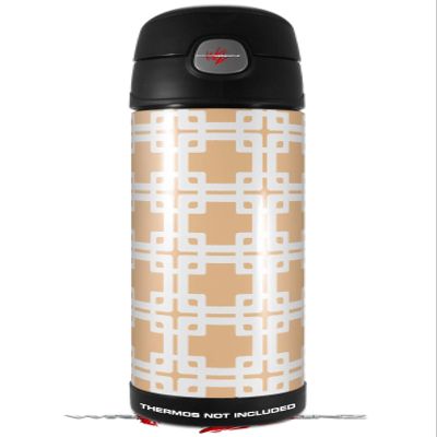 Skin Decal Wrap for Thermos Funtainer 16oz Bottle Boxed Peach (BOTTLE NOT INCLUDED) by WraptorSkinz