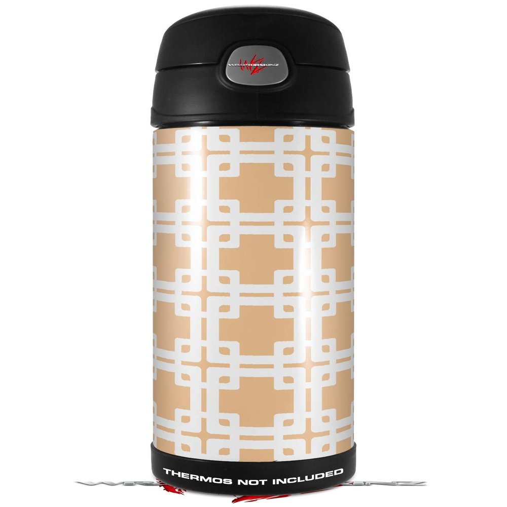 Skin Decal Wrap for Thermos Funtainer 16oz Bottle Boxed Peach (BOTTLE NOT INCLUDED) by WraptorSkinz