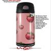 Skin Decal Wrap for Thermos Funtainer 16oz Bottle Strawberries on Pink (BOTTLE NOT INCLUDED) by WraptorSkinz view 2