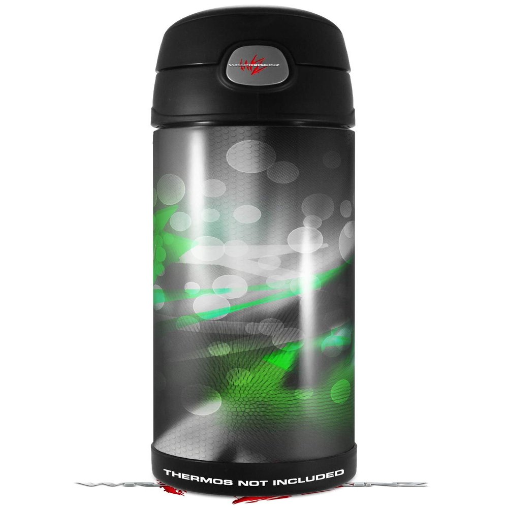Skin Decal Wrap for Thermos Funtainer 16oz Bottle ZaZa Green (BOTTLE NOT INCLUDED) by WraptorSkinz