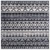 SAFAVIEH Adirondack Collection Area Rug - 6' Square, Ivory & Navy, Moroccan Boho Distressed Design, Non-Shedding & Easy Care, Ideal for High Traffic Areas in Living Room, Bedroom (ADR119M) view 3