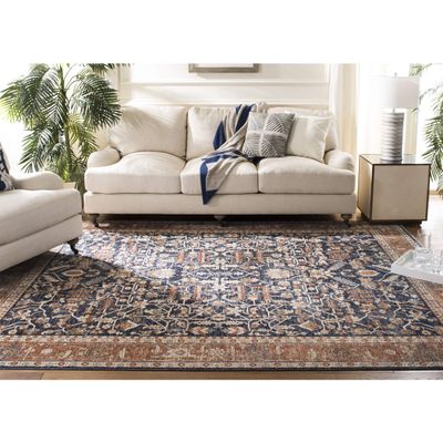 SAFAVIEH HRL703N-3 Rug 3' x 5' Navy/Beige