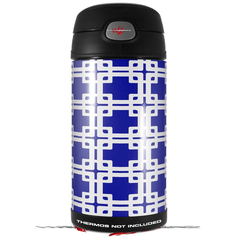 Skin Decal Wrap for Thermos Funtainer 16oz Bottle Boxed Royal Blue (BOTTLE NOT INCLUDED) by WraptorSkinz