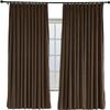 TWOPAGES 52 W x 102 L Pinch Pleat Curtain Room Darkening Velvet Curtain Drapery Panel for Traverse Rod or Track, Living Room Bedroom Meetingroom Club Theater Patio Door (1 Panel), Chocolate view 1