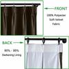 TWOPAGES 52 W x 102 L Pinch Pleat Curtain Room Darkening Velvet Curtain Drapery Panel for Traverse Rod or Track, Living Room Bedroom Meetingroom Club Theater Patio Door (1 Panel), Chocolate view 2