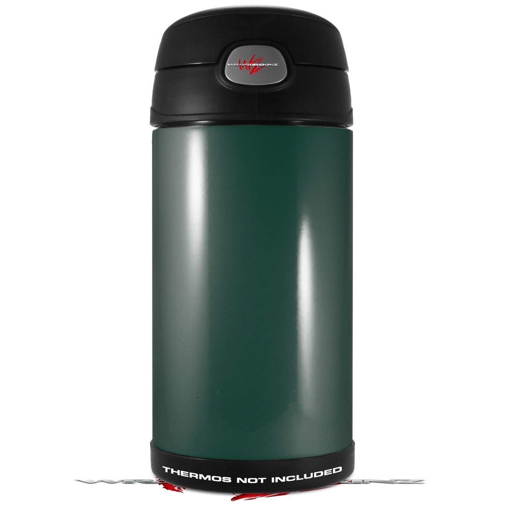 Skin Decal Wrap for Thermos Funtainer 16oz Bottle Solids Collection Hunter Green (BOTTLE NOT INCLUDED) by WraptorSkinz