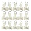 uxcell Curtain Track Plastic Twin Wheeled Carriers Drapery Rail Sliding Glider for Window Shower Curtain Tracks 10mm Dia 50 Pcs view 1