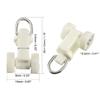 uxcell Curtain Track Plastic Twin Wheeled Carriers Drapery Rail Sliding Glider for Window Shower Curtain Tracks 10mm Dia 50 Pcs view 3