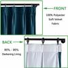 TWOPAGES 52 W x 102 L Pinch Pleat Curtain Room Darkening Velvet Curtain Drapery Panel for Traverse Rod or Track, Living Room Bedroom Meetingroom Club Theater Patio Door (1 Panel), Midnight Blue view 2