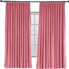 TWOPAGES 52 W x 102 L Pinch Pleat Curtain Room Darkening Velvet Curtain Drapery Panel for Traverse Rod or Track, Living Room Bedroom Meetingroom Club Theater Patio Door (1 Panel), Rose view 1