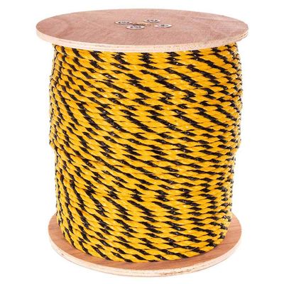 Paracord Planet Three Strand Twisted Polypropylene Rope  Indoor and Outdoor Uses (5/16 Inch X 300 Feet, Yellow/Black)