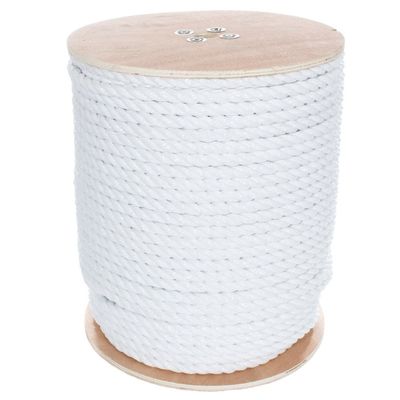 PARACORD PLANET Three Strand Twisted Polypropylene Rope Indoor and Outdoor Uses (5/8 Inch X 100 Feet, White)