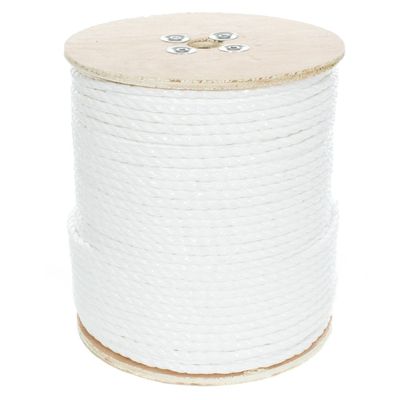 Paracord Planet Three Strand Twisted Polypropylene Rope Indoor and Outdoor Uses (3/8 Inch X 250 Feet, White)