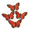 Factory Direct Craft Package of 4 Artificial Orange Monarch Butterflies view 1