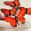 Factory Direct Craft Package of 4 Artificial Orange Monarch Butterflies view 3