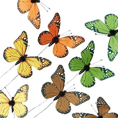 Factory Direct Craft Package of 8 Artificial Fall Monarch Butterflies