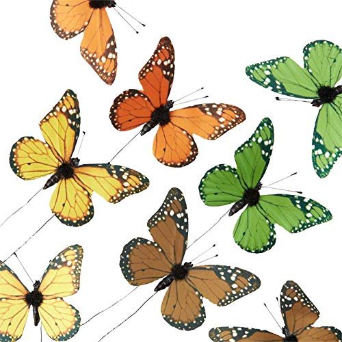 Factory Direct Craft Package of 8 Artificial Fall Monarch Butterflies