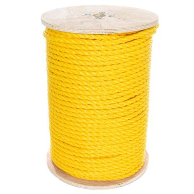 PARACORD PLANET Three Strand Twisted Polypropylene Rope Indoor and Outdoor Uses (1/2 Inch X 250 Feet, Yellow)