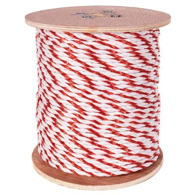 Paracord Planet Three Strand Twisted Polypropylene Rope  Indoor and Outdoor Uses (5/16 Inch X 300 Feet, White/Red)
