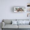 Wrapped Canvas Wall Art - Dean Russo 'Cat and Dog Companions' Wall Art for Living Room, Bedroom, or Office Dcor - 20x47 view 3