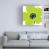Wrapped Canvas Wall Art - Wild Apple Portfolio 'Pop Art Floral Iv' Wall Art for Living Room, Bedroom, or Office Dcor - 24x24 view 3