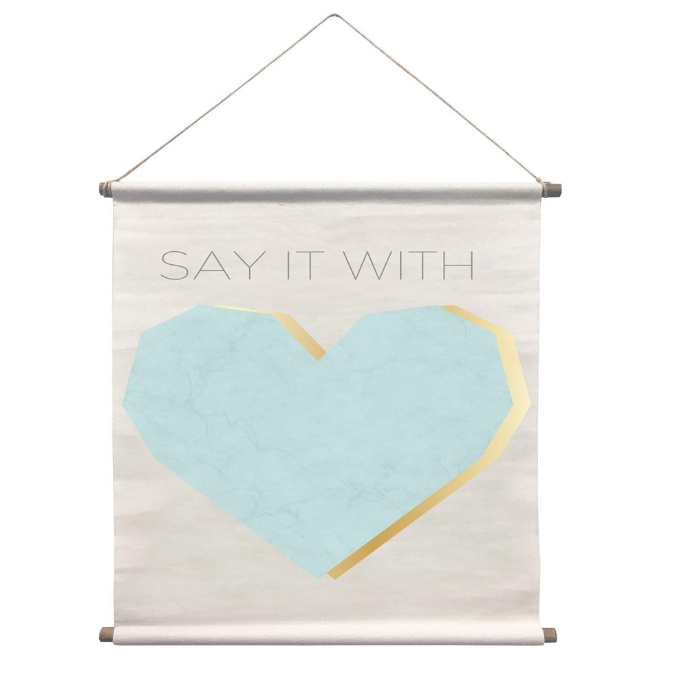 WallPops Say It Wall Tapestry, Blue