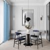 DWCN Light Blue Blackout Curtains for Living Room, Room Darkening Energy Saving Thermal Insulated Grommet Window Drapes for Bedroom, W42 x L45 Inches Long, 2 Panels view 3