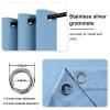 DWCN Light Blue Blackout Curtains for Living Room, Room Darkening Energy Saving Thermal Insulated Grommet Window Drapes for Bedroom, W42 x L45 Inches Long, 2 Panels view 4
