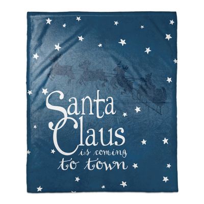 25 Home Decor Santa is Coming to Town Throw Blanket
