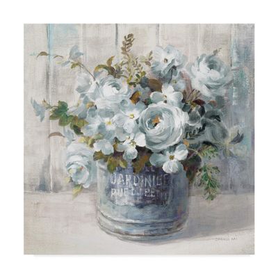 Trademark Fine Art Garden Blooms I Blue Crop by Danhui NAI, 18x18