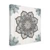 Trademark Fine Art Mandala Morning V Blue and Gray v2 by Anne Tavoletti, 24x24 view 2