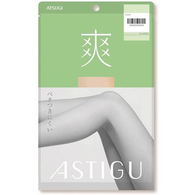 Atsugi Astigu Stocking Sou Sara Sara Feeling Size L-LL - 433 Nudi Beige (Green Tea Set)