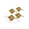 Handicrafts Paradise Leaf Shaped Diya Set of 4 pc in Metal Antique Gold Plated view 4