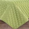 Celine Linen Luxury 3-Piece Bedspread Coverlet Diamond Design Quilted Set with Shams - All Season Heavy Weight- - Wrinkle & Fade Resistant- Full/Queen, Sage/Cream view 2