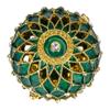 danila-souvenirs Faberge style Carved Egg/Trinket Jewel Box with Grid 3'' (7.5 cm) green view 3