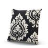 XIUBA Throw Pillow Covers Case Decorative Damask Art Black and Cream Decorative Pillowcase Cushion Cover 20X20 Inch Square Size Double Sided Design Printed view 2