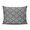 XIUBA Pillowcases Charcoal Gray Damask Customizable Cushion Decorative Rectangle 20X30 inch Queen Size Throw Pillow Cover Case Hidden Zipper One Sided Design Printed view 1