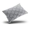 XIUBA Pillowcases Charcoal Gray Damask Customizable Cushion Decorative Rectangle 20X30 inch Queen Size Throw Pillow Cover Case Hidden Zipper One Sided Design Printed view 3
