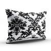 XIUBA Pillowcases Black White Pattern Damask Customizable Cushion Decorative Rectangle 20X26 inch Standard Size Throw Pillow Cover Case Hidden Zipper One Sided Design Printed view 2