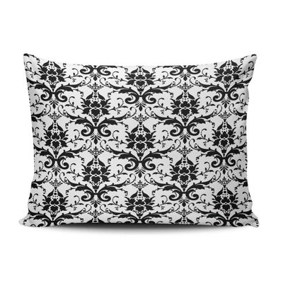 XIUBA Pillowcases White Damask Customizable Cushion Decorative Rectangle 20X30 inch Queen Size Throw Pillow Cover Case Hidden Zipper One Sided Design Printed
